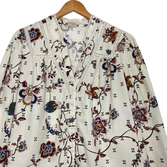 Good Hart Matilda Jane Floral Monica Button Up Shirt Sz Medium Long Sleeve - Picture 3 of 6